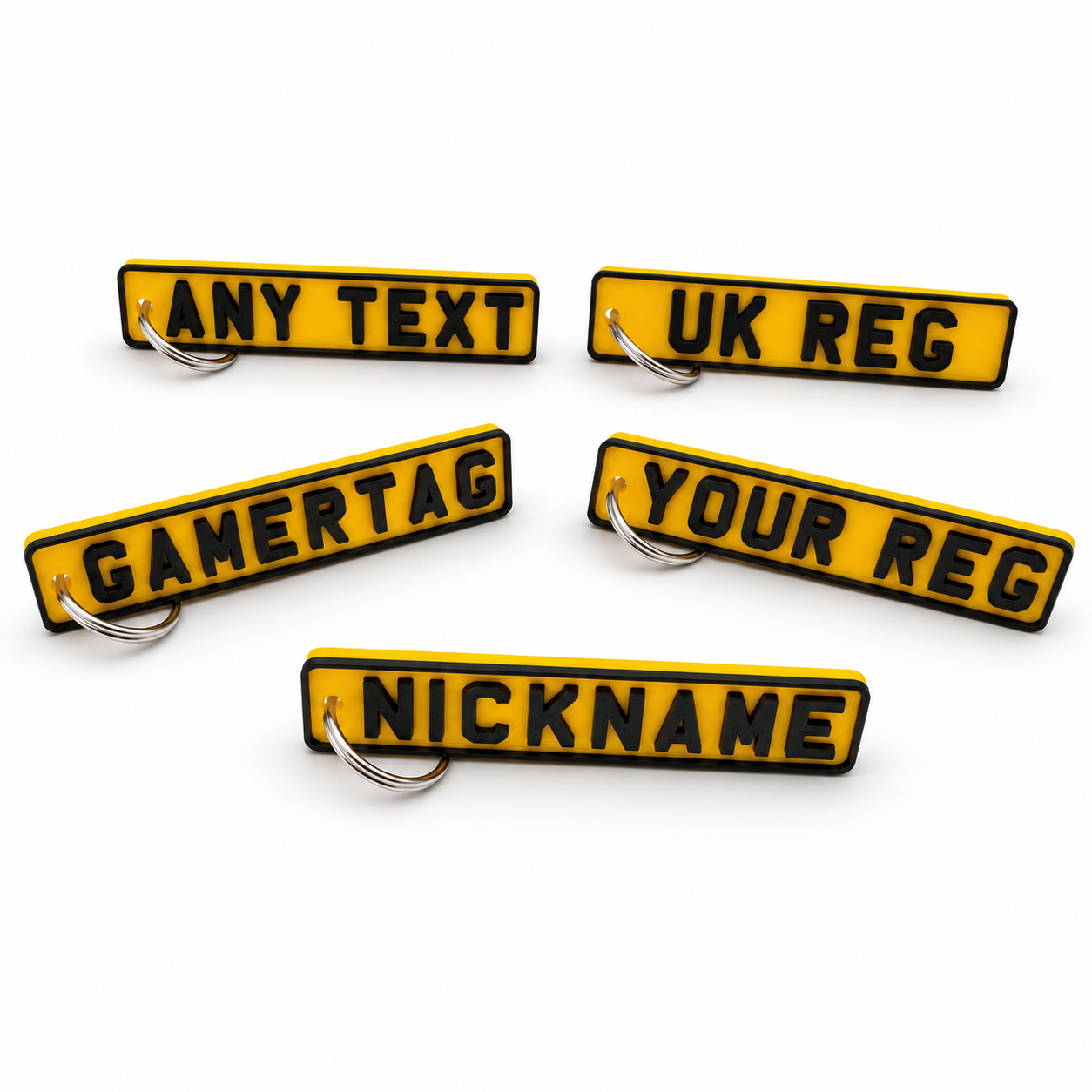 Personalised Number Plate Keyring