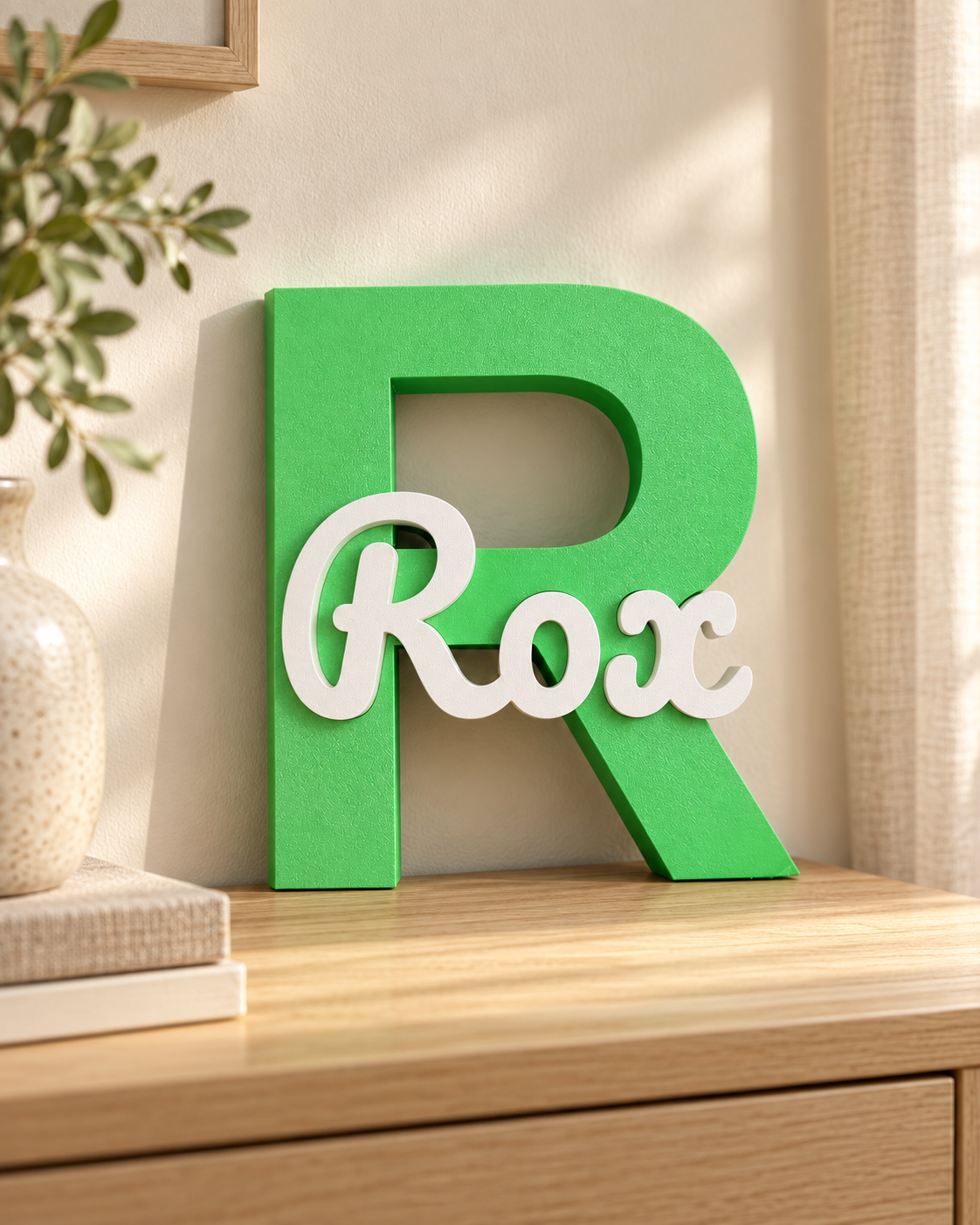 Personalised 3D Initial Name Plaque | Custom Kids Letter Decor for Nursery, Bedroom & Games Room — photo 3