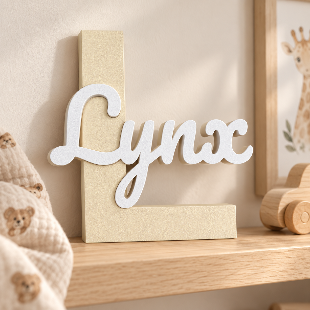 Personalised 3D Initial Name Plaque | Custom Kids Letter Decor for Nursery, Bedroom & Games Room — photo 5