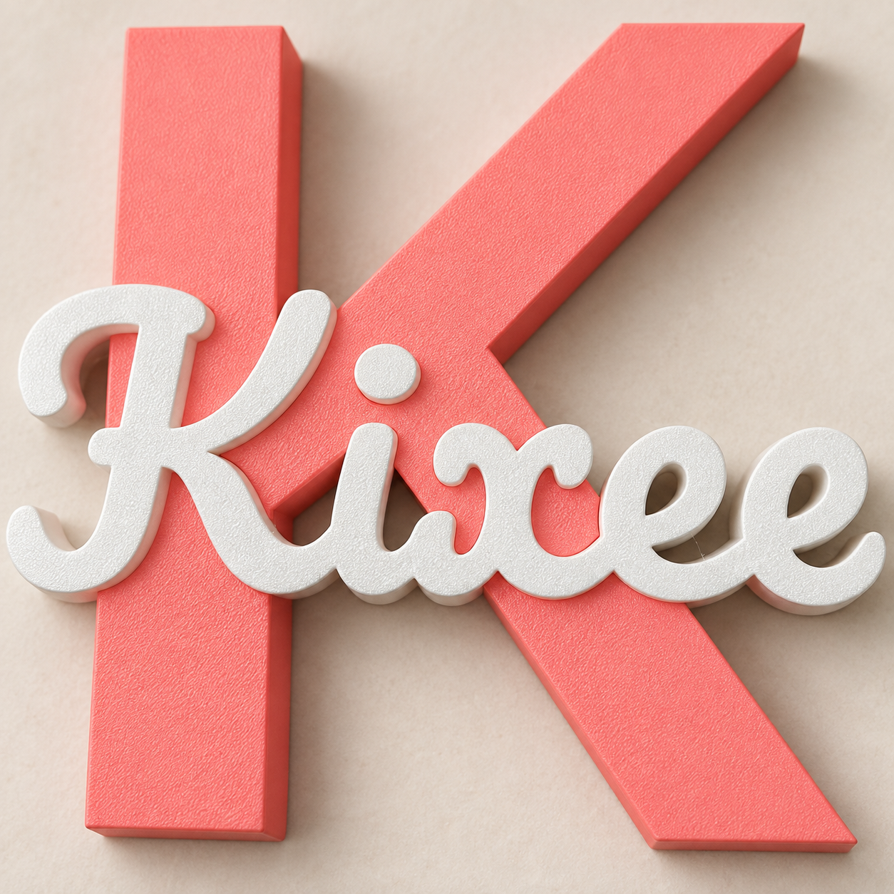 Personalised 3D Initial Name Plaque | Custom Kids Letter Decor for Nursery, Bedroom & Games Room — photo 4