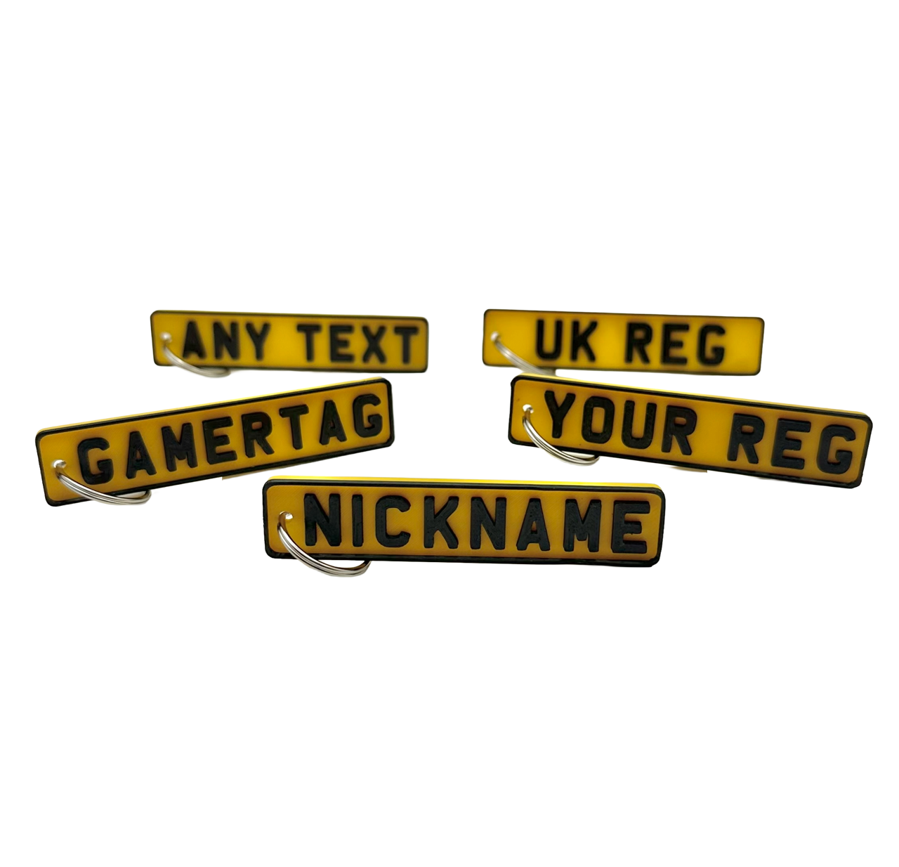 Personalised Number Plate Keyring — photo 3